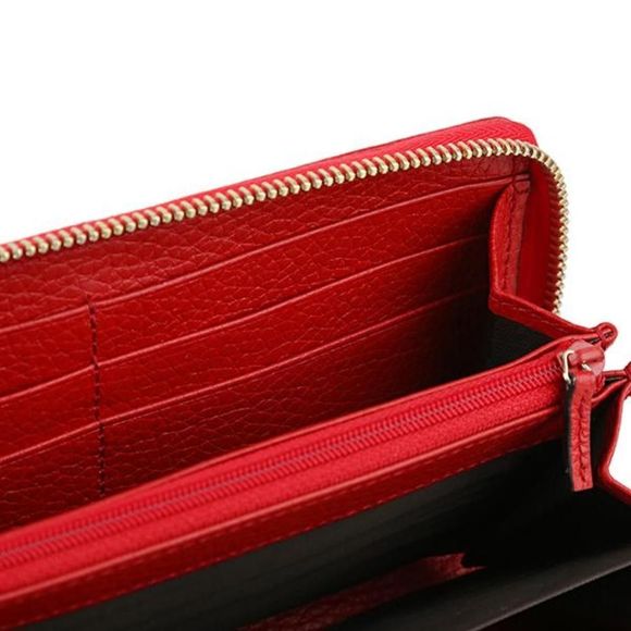 Gucci Long Wallet Round Zipper Red - Picture 6 of 9
